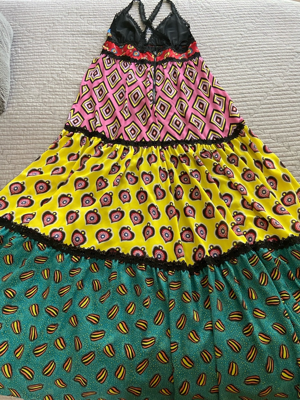 Alice + Olivia X Carla Kranendonk Karolina Paneled Maxi Dress Size 8 - Picture 7 of 12